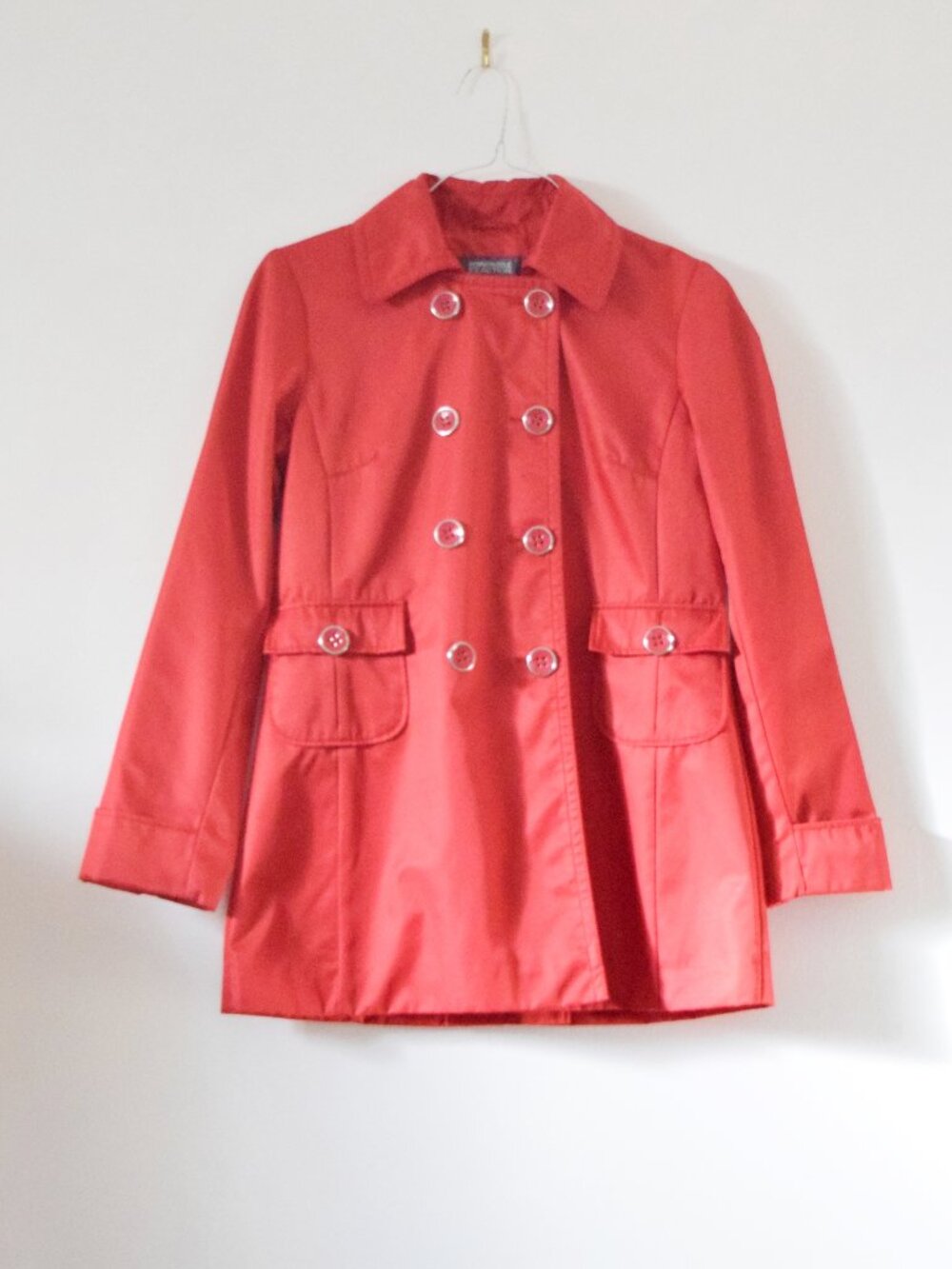 KENNETH COLE REACTION Red Fashion Trench Jacket | Size M